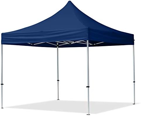 10x10 ft PES 700 Economy Pop Up Canopy Tent, Aluminum, Dark Blue in 10x10 ft in blue, alternate view 3