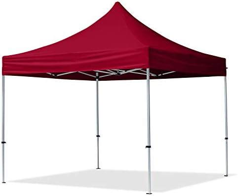 10x10 ft PES 700 Economy Pop Up Canopy Tent, Aluminum, Red in 10x10 ft in Red, alternate view 3