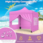 10x10 FT Pop Up Canopy, Outdoor Tent with 4 Removable Sidewalls, Carbon Steel Frame, 4 Sandbags, 8 Stake & 4, alternate view