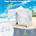 10x10 FT Pop Up Canopy, Outdoor Tent with 4 Removable Sidewalls, Carbon Steel Frame, 4 Sandbags, 8 Stake & 4, alternate view