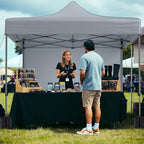 10x10 FT Pop Up Canopy, Outdoor Tent with 4 Removable Sidewalls, Carbon Steel Frame, 4 Sandbags, 8 Stake & 4, alternate view