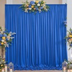 10x10 ft Wrinkle Free Royal Blue Backdrop Curtains for Parties, Silky Polyester Blue Photo Backdrop Drapes 2, alternate view