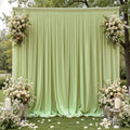 10x10 FT Wrinkle Free Sage Green Backdrop Curtains for Wedding Parties, Soft Polyester Photo Backdrop Curtains