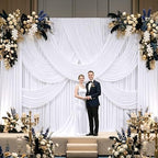 10x10 ft Wrinkle Free White Backdrop Curtains for Parties, Polyester Photo Backdrop Drapes 2 Panels 5x10ft for, alternate