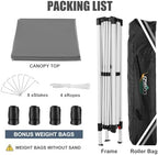 10x10 Gazebo Outdoor Shade Pop Up Gazebo Waterproof Adjustable Height Canopy Tent Instant Portable Shelter, alternate view 4
