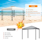 10x10 Gazebo Replacement Canopy, Double Tiered Canopy Cover Top with Ventilation, Heavy Duty 300D Polyester, alternate view 6