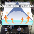 10x10 Heavy Duty Pop Up Canopy Easy Up Commercial Event Tent, White in White, alternate view 4