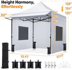 10x10 Heavy Duty Pop up Canopy Tent with 3 Removable Sidewalls, alternate view 2