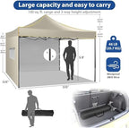 10x10 Heavy Duty Pop up Canopy Tent with 4 Removable Sidewalls, alternate view 2