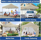 10x10 Heavy Duty Pop up Canopy Tent with 4 Removable Sidewalls, alternate view 3
