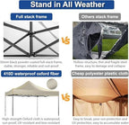 10x10 Heavy Duty Pop up Canopy Tent with 4 Removable Sidewalls, alternate view 4
