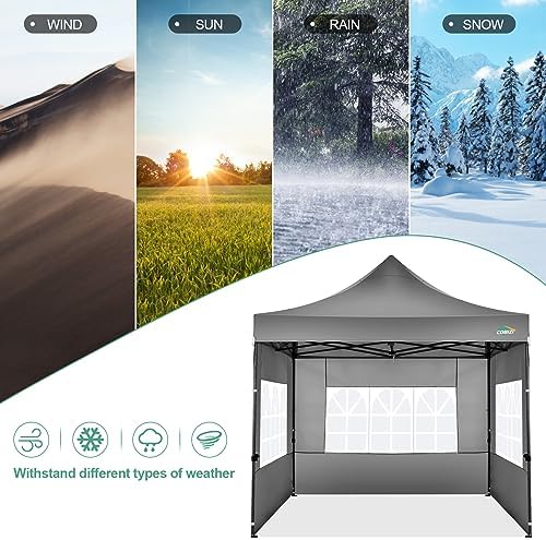 10x10 Heavy Duty Pop up Canopy Tent with Sidewalls Commercial Canopy, alternate view 6
