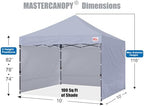 10x10 Heavy Duty Pop up Canopy Tent with Sidewalls, Grey in Grey, alternate view 2