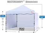 10x10 Heavy Duty Pop up Canopy Tent with Sidewalls, White in White, alternate view 2