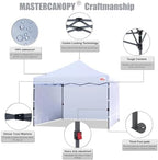 10x10 Heavy Duty Pop up Canopy Tent with Sidewalls, White in White, alternate view 3