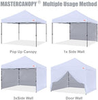 10x10 Heavy Duty Pop up Canopy Tent with Sidewalls, White in White, alternate view 7