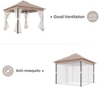 10x10 Outdoor Gazebo with Netting & Double Roof, alternate view 4