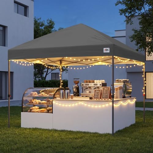 10x10 Pop Up Canopy, Heavy Duty Weather Protection, Dark Gray in Dark Gray, alternate view 2