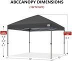 10x10 Pop Up Canopy, Heavy Duty Weather Protection, Dark Gray in Dark Gray, alternate view 3