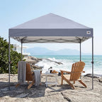10x10 Pop Up Canopy, Heavy Duty Weather Protection, Light Gray in Light Gray, alternate view 2