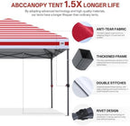 10x10 Pop Up Canopy, Heavy Duty Weather Protection, Red Stripes, alternate view 5