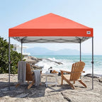 10x10 Pop Up Canopy, Heavy Duty Weather Protection, Reddish Orange, alternate view 2