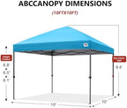 10x10 Pop Up Canopy, Heavy Duty Weather Protection, Sky Blue in Sky Blue, alternate view 3