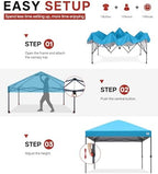 10x10 Pop Up Canopy, Heavy Duty Weather Protection, Sky Blue in Sky Blue, alternate view 6