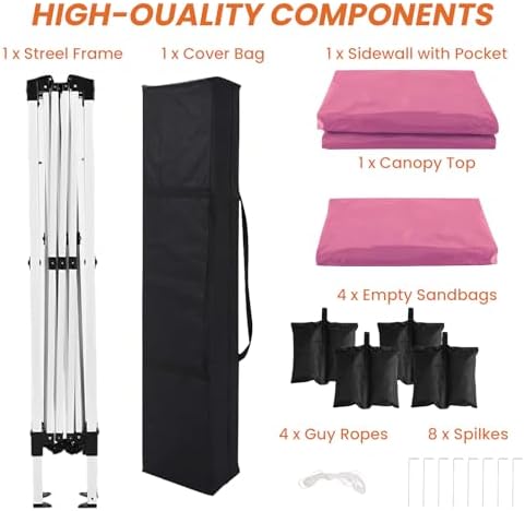 10x10 Pop Up Canopy Outdoor Party Tent with 4 Sidewalls, Outdoor Wedding Party Tent Waterproof UV50 Commercial, alternate
