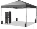 10x10 Pop Up Canopy Patio Carpas, One Push Set up with Central Lock Canopy with Hand Carry Bag, Included 4