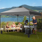 10x10 Pop Up Canopy Patio Carpas, One Push Set up with Central Lock Canopy with Hand Carry Bag, Included 4, alternate view 2