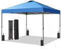 10x10 Pop Up Canopy Patio Carpas, One Push Set up with Central Lock Canopy with Hand Carry Bag, Included 4