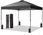 10x10 Pop Up Canopy Patio Carpas, One Push Set up with Central Lock Canopy with Hand Carry Bag, Included 4