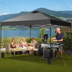 10x10 Pop Up Canopy Patio Carpas, One Push Set up with Central Lock Canopy with Hand Carry Bag, Included 4, alternate view 2