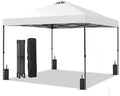 10x10 Pop Up Canopy Patio Carpas, One Push Set up with Central Lock Canopy with Hand Carry Bag, Included 4