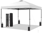 10x10 Pop Up Canopy Patio Carpas, One Push Set up with Central Lock Canopy with Hand Carry Bag, Included 4