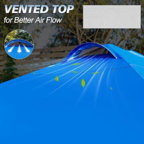 10x10 Pop Up Canopy Tent, 1-Button Push Setup Canopy Tent with 1 Sidewall, Adjustable Height Instant Portable, alternate view