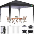 10x10 Pop up Canopy Tent, 10 by 10 Easy Setup Pop up Gazebo with 4 Sidewalls & Center Lock, Small Portable