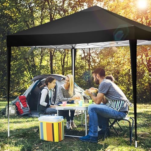 10x10 Pop up Canopy Tent, 10 by 10 Easy Setup Pop up Gazebo with 4 Sidewalls & Center Lock, Small Portable, alternate view 2