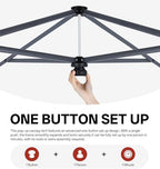 10x10 Pop Up Canopy Tent, 2 Sidewalls, All-Weather Shade, White in White, alternate view 5