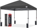 10x10 Pop Up Canopy Tent, Easy Setup Instant Shelter with Wheeled Bag, Heavy Duty Outdoor Canopy for Beach