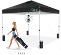 10x10 Pop Up Canopy Tent, Easy Setup Portable Shelter, Black, 10*10 in Black