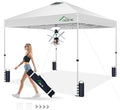 10x10 Pop Up Canopy Tent, Easy Setup Portable Shelter, White, 10*10 in White