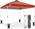 10x10 Pop Up Canopy Tent Easy Up Canopy Outdoor, Brick Red