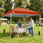 10x10 Pop Up Canopy Tent Easy Up Canopy Outdoor, Brick Red, alternate view 2