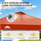 10x10 Pop Up Canopy Tent Easy Up Canopy Outdoor, Brick Red, alternate view 4