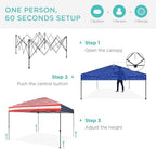 10x10 Pop Up Canopy Tent, EZ Setup, American Flag, alternate view 3