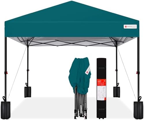 10x10 Pop Up Canopy Tent, EZ Setup, Cerulean
