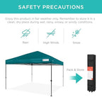 10x10 Pop Up Canopy Tent, EZ Setup, Cerulean, alternate view 6
