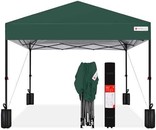 10x10 Pop Up Canopy Tent, EZ Setup, Dark Green in Dark Green